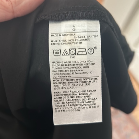 NWT Banana Republic Sheer Black Tuxedo Blouse Size L - Picture 6 of 10